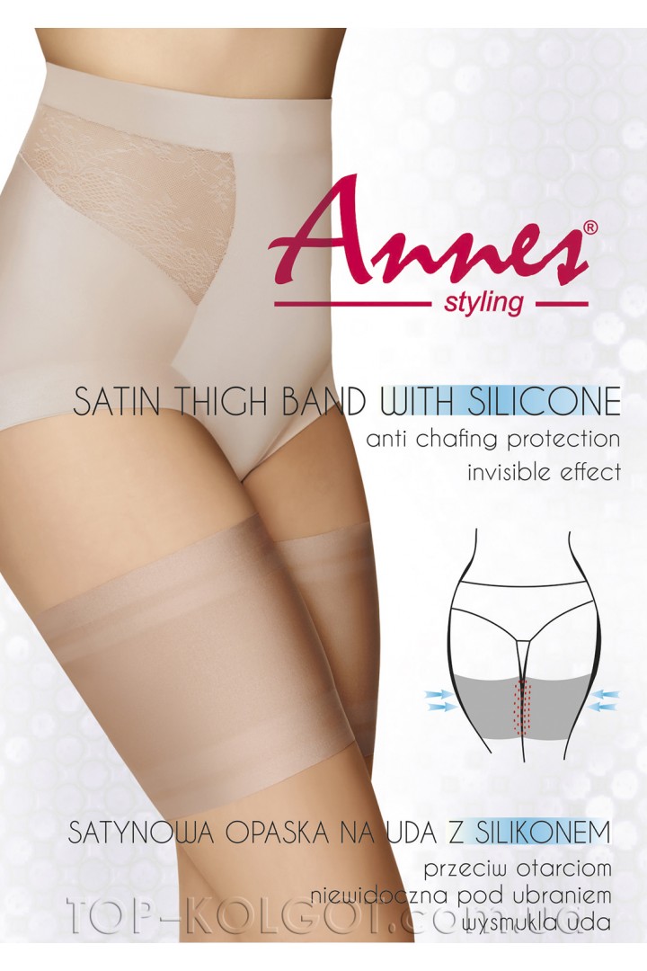 Сатиновые повязки-бандалетки c силиконовыми резинками ANNES Satin Thigh Band