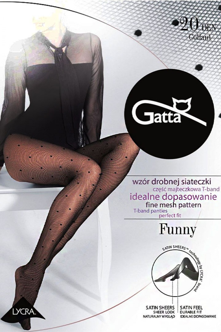 Колготки з візерунком у горошок GATTA Funny 05