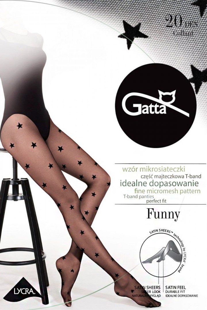 Колготки з візерунком у зірочку GATTA Funny 06