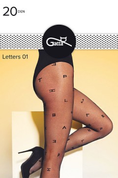 Колготки с узором из латинских букв GATTA Letters 01