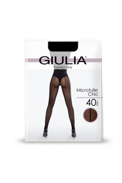 Колготки со швом GIULIA Microtulle Chic 40