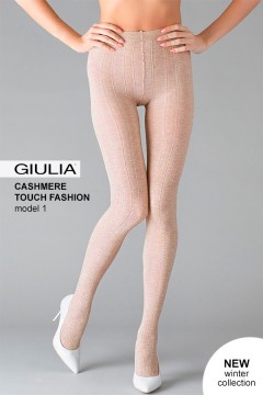 Теплые колготки из вискозы с узором GIULIA Cashmere Touch Fashion model 1