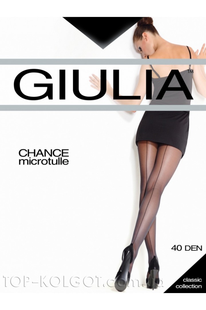 Колготки со швом GIULIA Chance microtulle 40