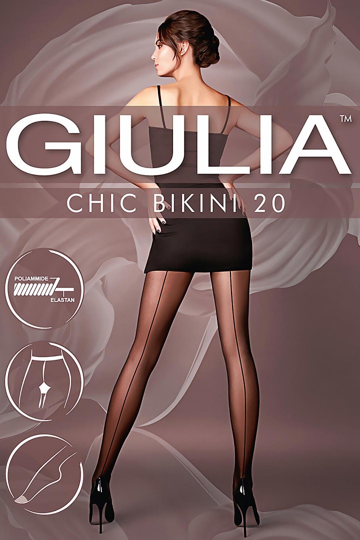 Колготки со швом GIULIA Chic 20 bikini