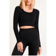 Жіноча кофта-топ в рубчик GIULIA Crop Top Rib