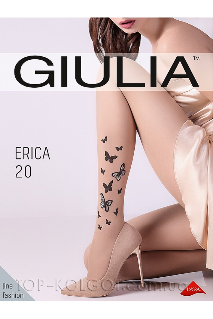 Тонкие колготки с узором-тату  GIULIA Erica 20 model 3