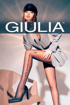 Колготки с узором в виде надписи GIULIA Flame 40 model 2