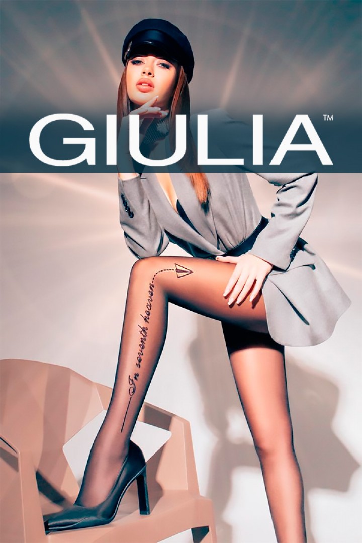 Колготки с узором в виде надписи GIULIA Flame 40 model 2