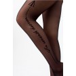 Колготки с узором в виде надписи GIULIA Flame 40 model 2