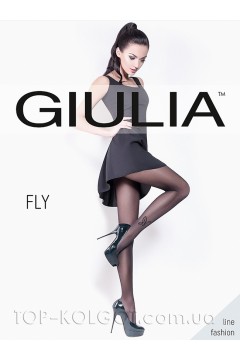 Тонкие колготки с узором-тату GIULIA Fly 20 model 60