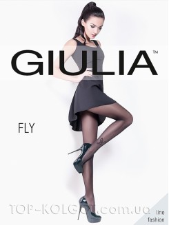 Тонкие колготки с узором-тату GIULIA Fly 20 model 60
