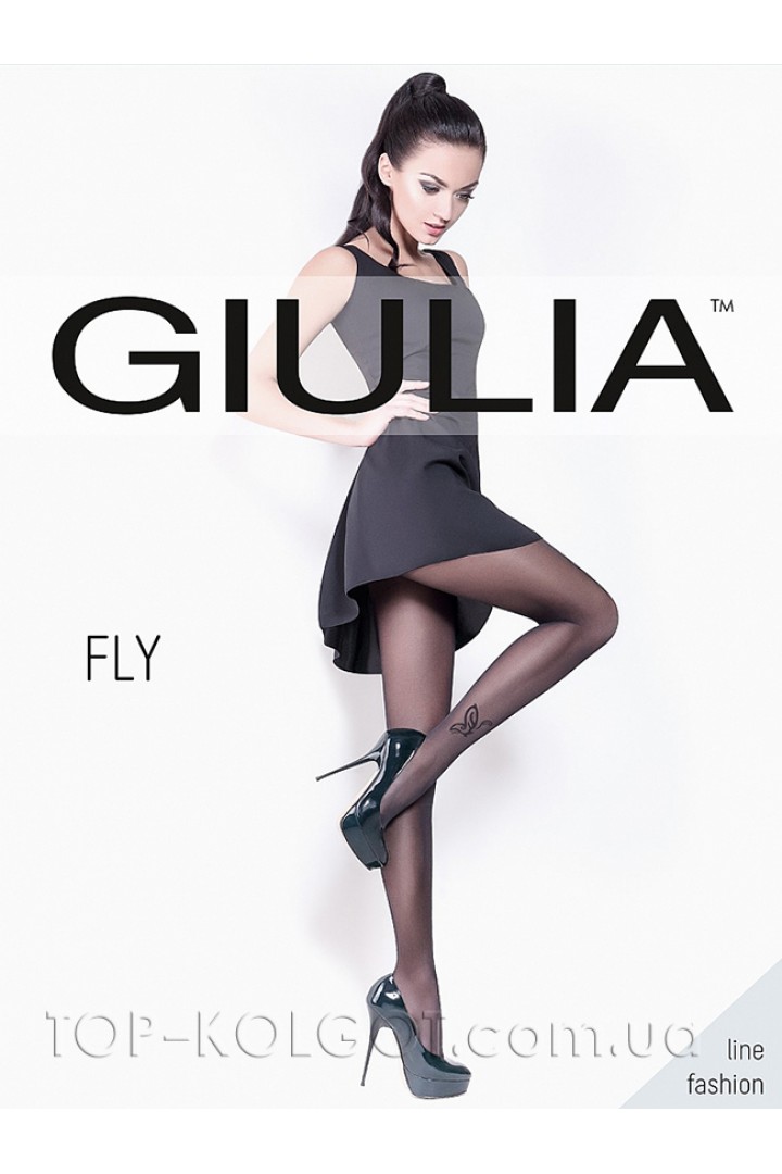 Тонкие колготки с узором-тату GIULIA Fly 20 model 60
