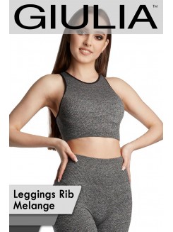 Меланжевый бесшовный топ в "рубчик" GIULIA Halter Top Rib Melange