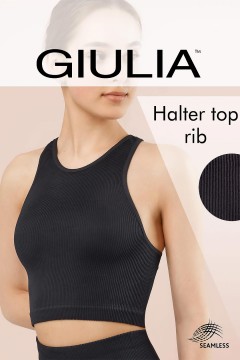 Бесшовный спортивный топ в "рубчик" GIULIA Halter Top Rib