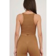 Бесшовный спортивный топ в "рубчик" GIULIA Halter Top Rib