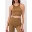 Безшовний спортивний топ у "рубчик" GIULIA Halter Top Rib
