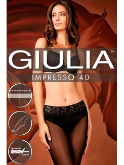 Колготки с силиконовым поясом GIULIA Impresso 40