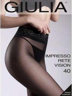 Колготки с силиконовым поясом GIULIA Impresso Rete Vision 40