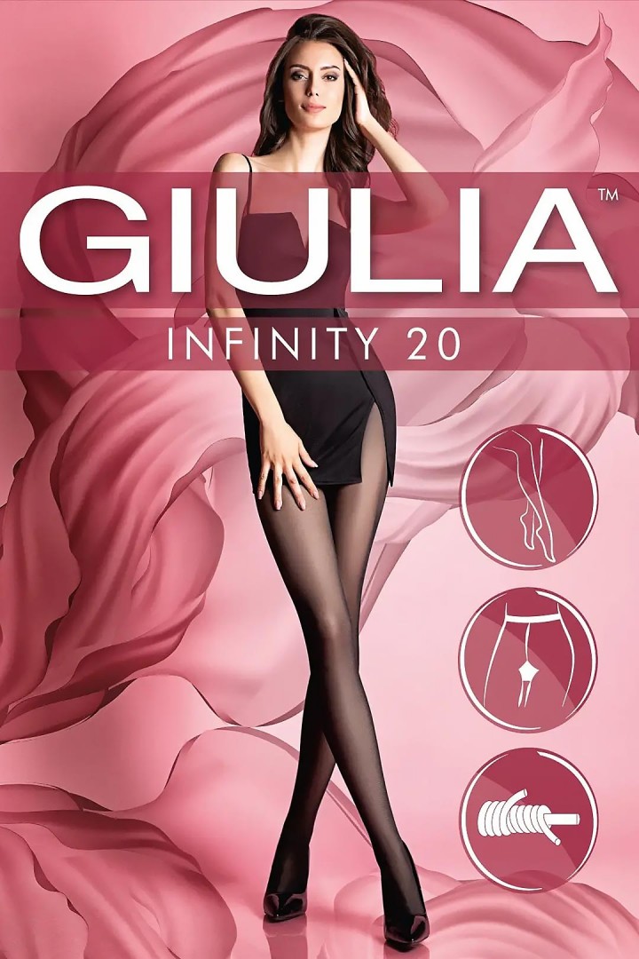 Шелковистые колготки без шортиков GIULIA Infinity 20