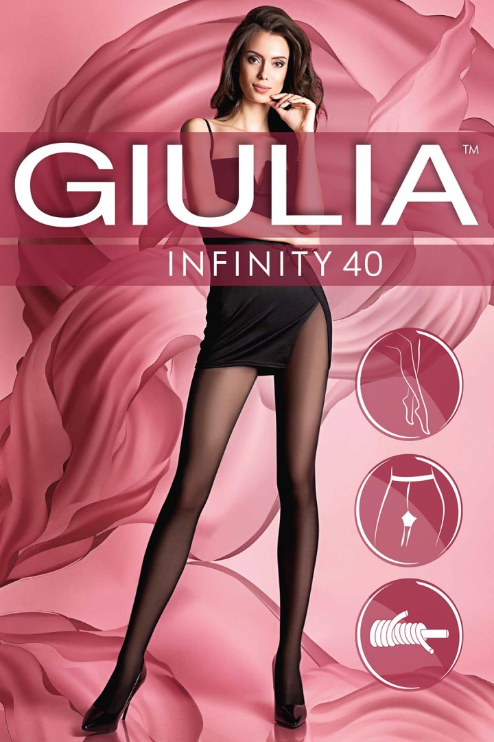 Прозрачные матовые колготки  GIULIA Infinity 40