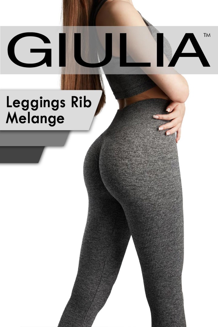 Безшовні меланжеві легінси в рубчик GIULIA Leggings Rib Melange