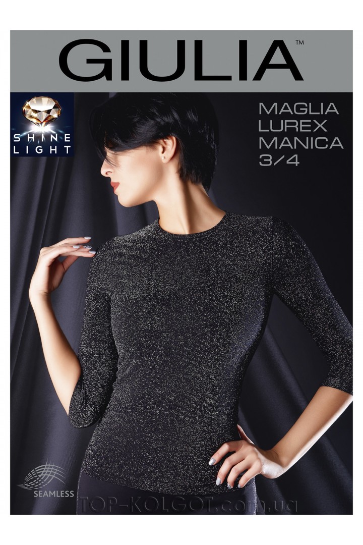 Жіноча безшовна кофта з люрексом GIULIA Maglia Lurex Manica 3/4