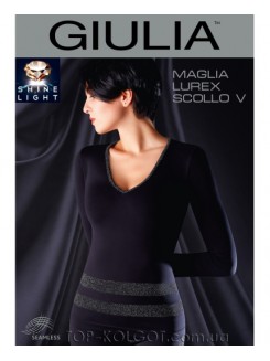 Жіноча безшовна кофта з люрексом GIULIA Maglia Lurex Scollo V 