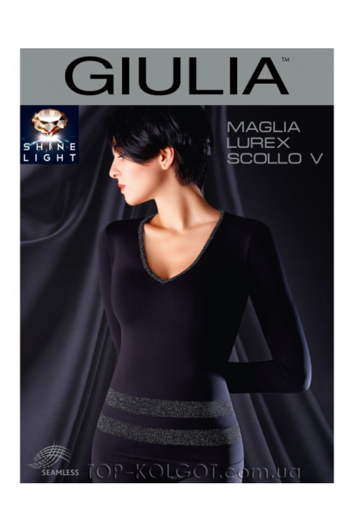 Женская кофта с люрексом GIULIA Maglia Lurex Scollo V
