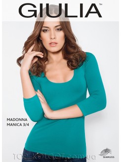 Женская футболка бесшовная GIULIA Maglia Scollo Madonna manica 3/4