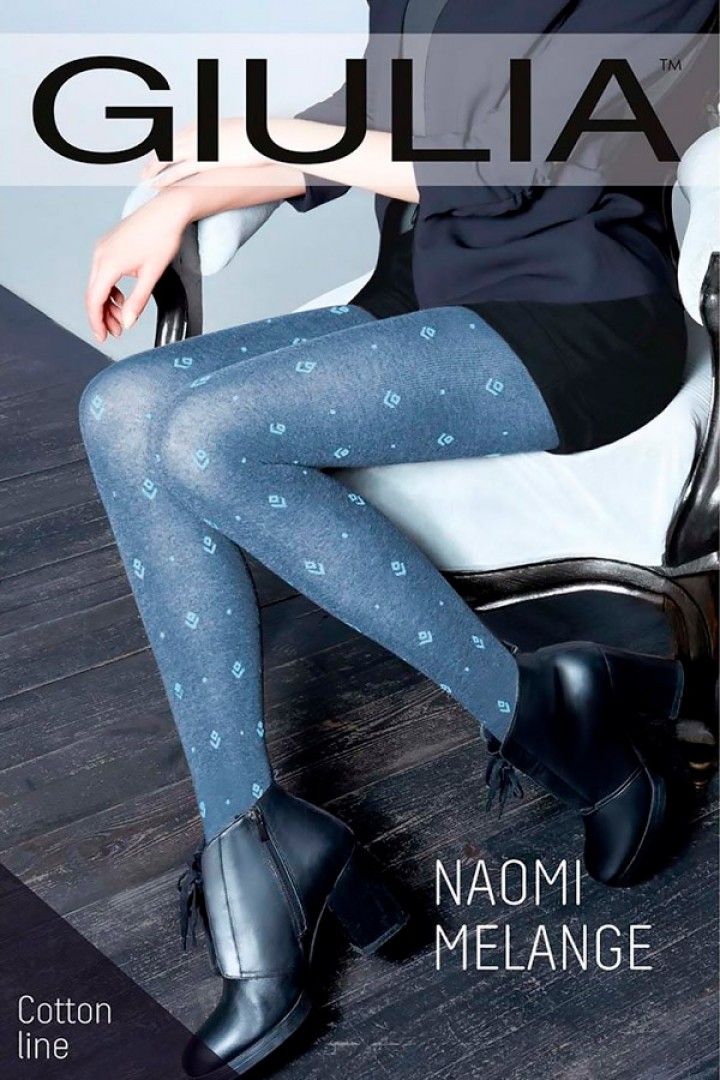 Колготки теплые с узором GIULIA Naomi Melange 150 model 1