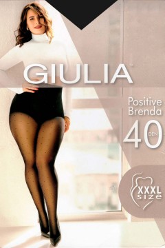 Колготки большого размера в мелкий горошек GIULIA Positive Brenda 40 model 1