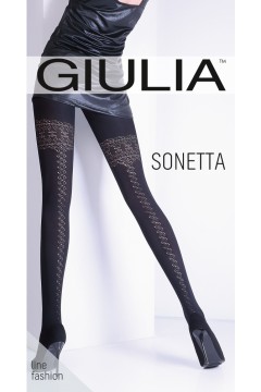 Колготки теплые с узором GIULIA Sonetta 100 model 14