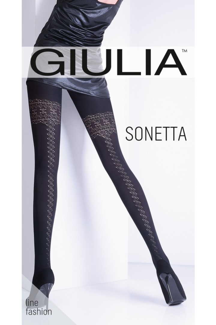 Колготки теплые с узором GIULIA Sonetta 100 model 14