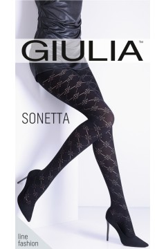 Колготки теплые с узором GIULIA Sonetta 100 model 16