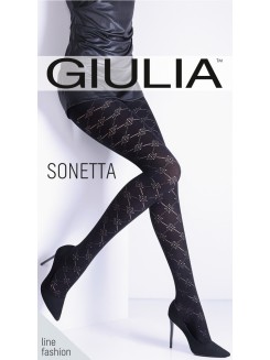 Колготки теплі з візерунком GIULIA Sonetta 100 model 16
