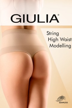 Моделюючі безшовні трусики стрінги GIULIA String High Waist Modelling
