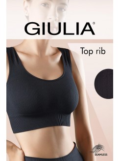Бесшовный топ в рубчик на широких бретелях GIULIA Top Rib