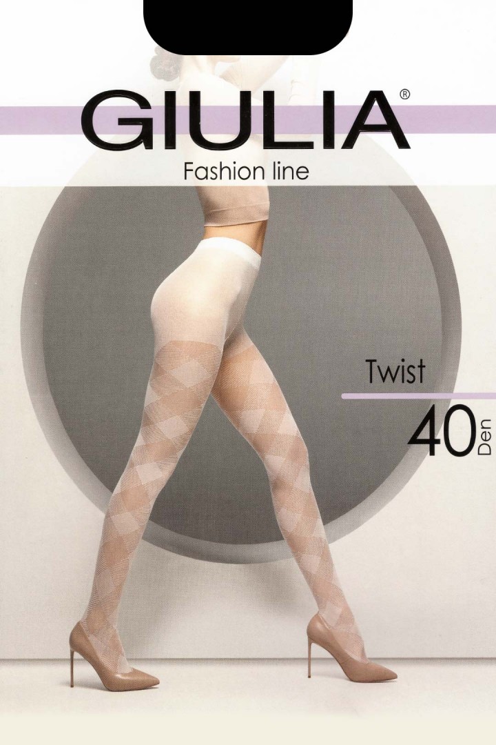 Колготки з геометричним візерунком GIULIA Twist 40 model 2