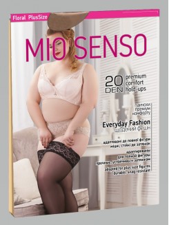 Чулки MIO SENSO Floral 20 Plus Size