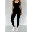 Безшовний комбінезон в рубчик на широких бретельках Jumpsuit Rib Long NTF