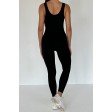 Безшовний комбінезон в рубчик на широких бретельках Jumpsuit Rib Long NTF