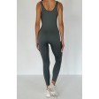 Бесшовный комбинезон в рубчик на широких бретельках Jumpsuit Rib Long NTF