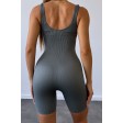 Бесшовный комбинезон на широких бретелях в рубчик Jumpsuit Rib Short NTF