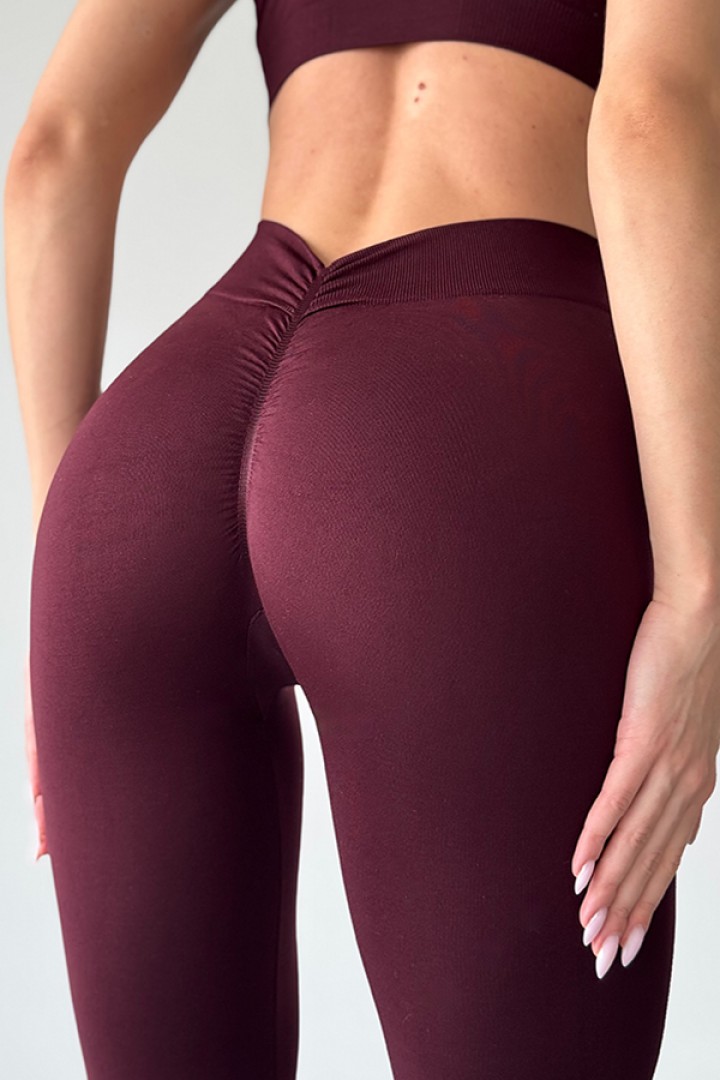 Безшовні гладкі легінси з ефектом Push-Up V-Leggings NTF