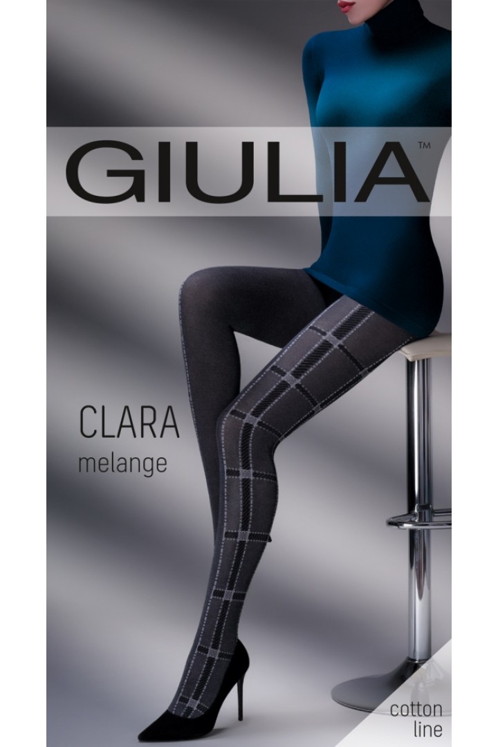 Колготки теплые с узором GIULIA Clara Melange 200 model 1