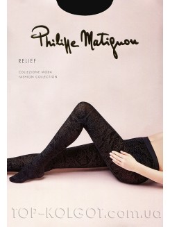 Колготки теплые с узором PHILIPPE MATIGNON Relief