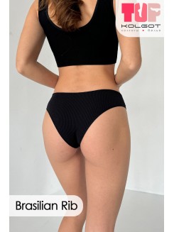 Кольорові безшовні трусики в рубчик Brazilian Rib TOP-Kolgot ™