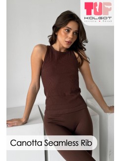 Бесшовная спортивная майка в "рубчик" Canotta Rib TOP-Kolgot ™