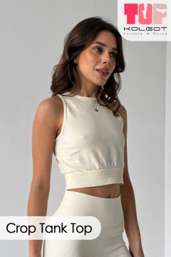 Бесшовная глядкая майка-топ Crop Tank Top TOP-Kolgot ™