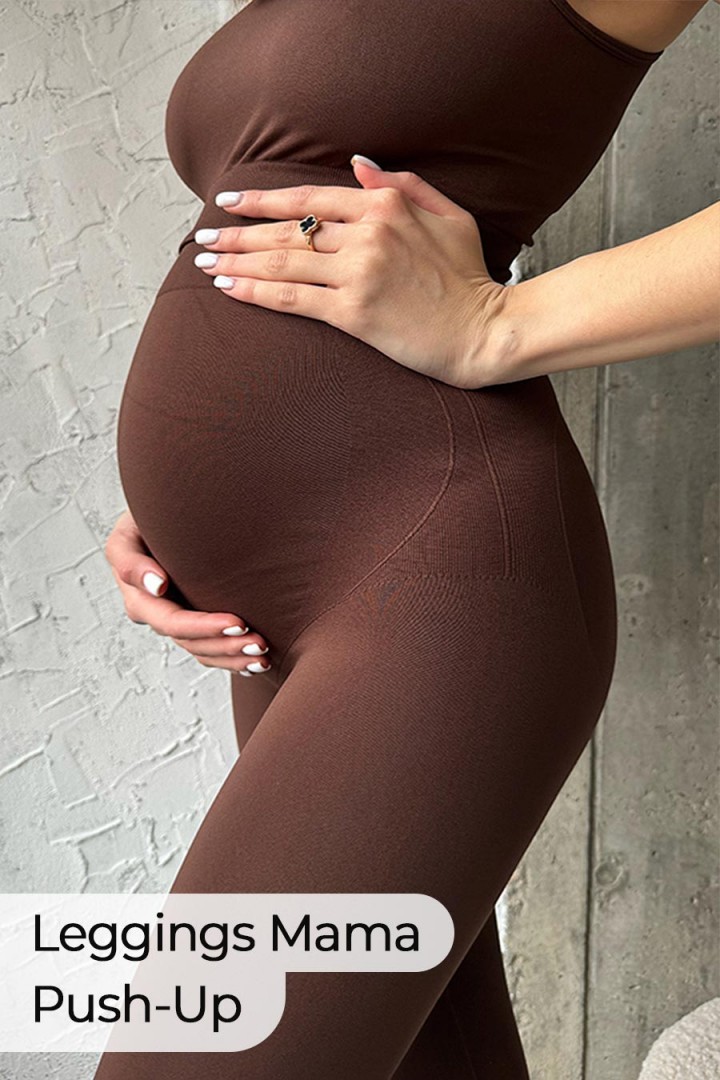 Гладкие леггинсы для беременных с эффектом пуш-ап Leggings Mama Push-Up